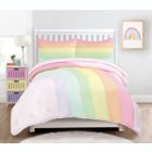 Alternate image 0 for Kids Rule Rainbow Panel 3-Piece Full Quilt Set