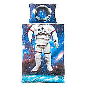 Kids Rule Astronaut 2-Piece Reversible Twin Comforter Set in Blue