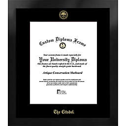The Citadel 24-Inch x 30-Inch Gold Foil Seal Diploma Frame in Black