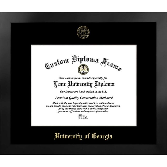 University Of Georgia Inch X 23 Inch Gold Foil Seal Diploma Frame In Black Bed Bath Beyond