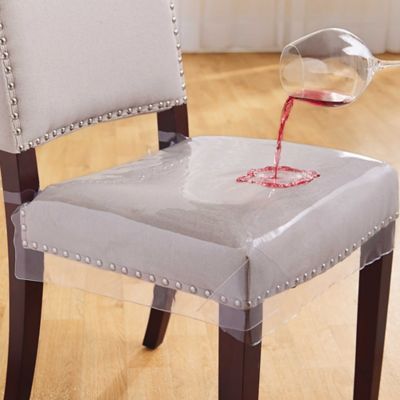 Clear Chair Seat Protectors Set Of 2, Dining Chair Seat Cover Protectors