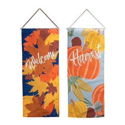 Assorted Harvest Canvas 12.4-Inch x 29-Inch Wall Hanger