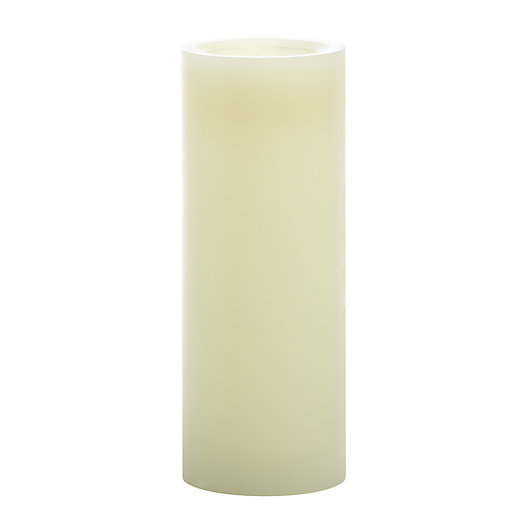 Alternate image 1 for Simply Essential 3-Inch Diameter Smooth Wax LED Pillar Candle
