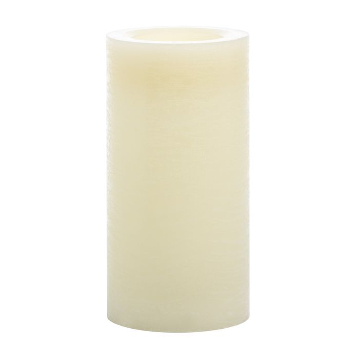 Simply Essential 4Inch Diameter Smooth Wax LED Pillar Candle Bed