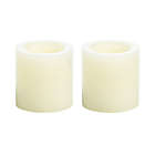 Alternate image 0 for Simply Essential&trade; 2-Pack Mini Wax LED Pillar Candles in Cream