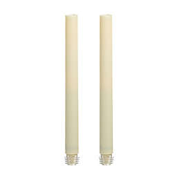 Simply Essential™ 2-Pack 9-Inch Wax Dipped LED Taper Candles in Cream