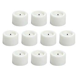 Simply Essential™ 10-Pack Wax Dipped LED Tealights in White