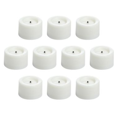 Simply Essential&trade; 10-Pack Wax Dipped LED Tealights in White. View a larger version of this product image.