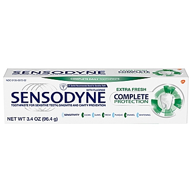 Sensodyne&reg; 3.4 oz. Complete Protection Toothpaste in Extra Fresh. View a larger version of this product image.