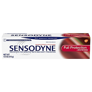Sensodyne&reg; Full Protection +Whitening 4 oz. Maximum Strength Toothpaste with Fluoride. View a larger version of this product image.