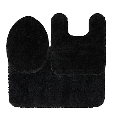 Nestwell&trade; Ultimate Soft 3-Piece Bath Rug Set in Jet Black. View a larger version of this product image.