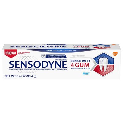 Sensodyne&reg; 3.4 oz. Sensitivity &amp; Gum Dual Action Mint Toothpaste
