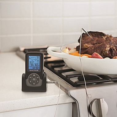 Taylor&reg; Digital Probe Thermometer in Black. View a larger version of this product image.