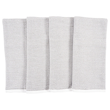 Our Table&trade; Select Dual Purpose Pique Kitchen Towels in Grey (Set of 4). View a larger version of this product image.