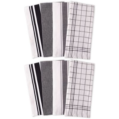 Our Table&trade; Select All-Purpose Kitchen Towels in Black (Set of 8)