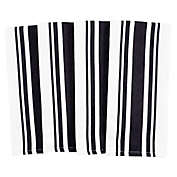 Our Table&trade; Select Striped Kitchen Towels in Black (Set of 4)