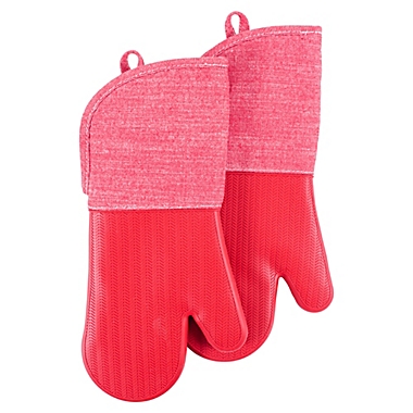 Our Table&trade; Select Silicone Oven Mitts in Red (Set of 2). View a larger version of this product image.