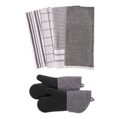 Our Table&trade; Select 6-Piece Dual Purpose Kitchen Towels and Oven Mitts Set