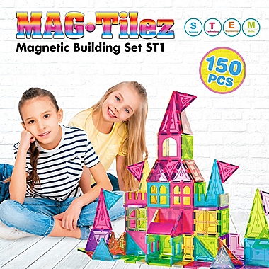 Contixo ST1 150-Piece Magnetic Building Tiles 3D Blocks Kit. View a larger version of this product image.