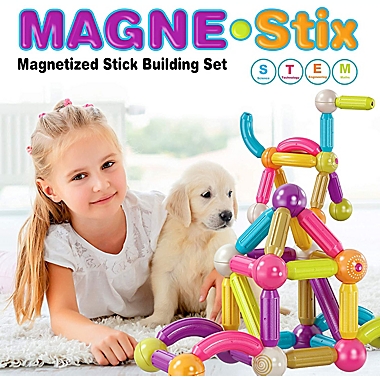Contixo ST2 68-Piece Magnetized Buliding Stick 3D Blocks Kit. View a larger version of this product image.