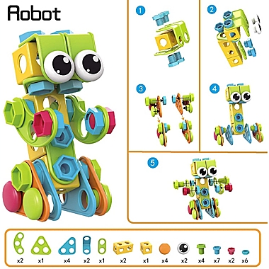 Contixo ST3 223-Piece Educational 3D Building Blocks STEM Construction Playboard Kid Toys Kit. View a larger version of this product image.