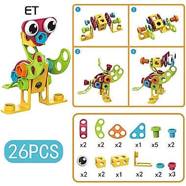 Contixo ST3 223-Piece Educational 3D Building Blocks STEM Construction Playboard Kid Toys Kit. View a larger version of this product image.