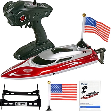 Contixo T1 Plus RC Boat Racing Remote Control Sport Speedboat. View a larger version of this product image.