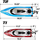 Alternate image 5 for Contixo T2 Plus RC Boat Racing Remote Control Sport Speedboat