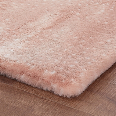UGG&reg; Elsie 2&#39;3 x 3&#39;8 Faux Fur Accent Rug in Quartz. View a larger version of this product image.