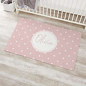 Simple and Sweet Personalized Baby Girl Nursery Area Rug