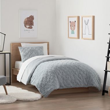 UGG&reg; Polar Star 3-Piece Full/Queen Comforter Set in Grey/White. View a larger version of this product image.