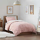Alternate image 1 for UGG&reg; Polar Pintuck 2-Piece Reversible Twin Comforter Set in Peach