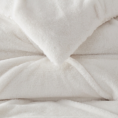 UGG&reg; Polar Pintuck 2-Piece Reversible Twin Comforter Set in Snow. View a larger version of this product image.