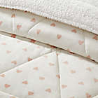 Alternate image 2 for UGG&reg; Avery Heart 2-Piece Reversible Twin Comforter Set in White/Pink