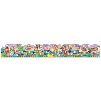 The Learning Journey Puzzle Doubles&reg; Giant ABC and 123 Train Floor Puzzles