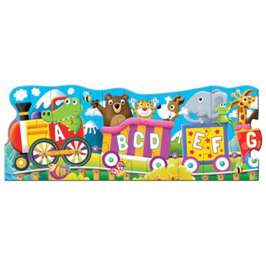 The Learning Journey Puzzle Doubles&reg; Giant ABC and 123 Train Floor Puzzles. View a larger version of this product image.