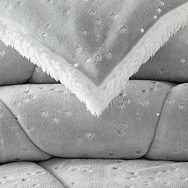UGG&reg; Avery Stars 3-Piece Full/Queen Comforter Set in Glacier Grey. View a larger version of this product image.
