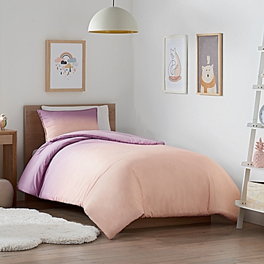 UGG&reg; Devon Ombre 3-Piece Reversible Full/Queen Comforter Set in Sherbet. View a larger version of this product image.