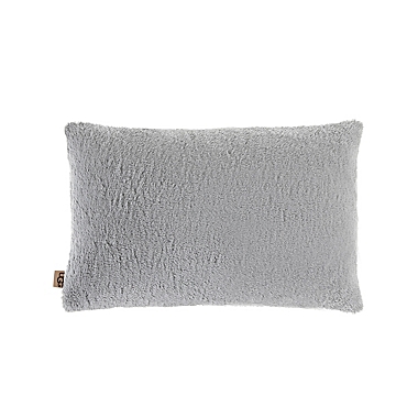 UGG&reg; Teddie Faux Fur Oblong Throw Pillow in Seal Grey. View a larger version of this product image.