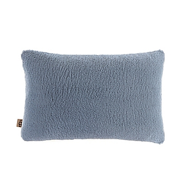 UGG&reg; Teddie Faux Fur Oblong Throw Pillow in Blue. View a larger version of this product image.