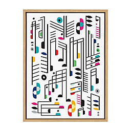 Kate and Laurel™ Sylvie Music Notes 18-Inch x 24-Inch Framed Canvas Wall Art
