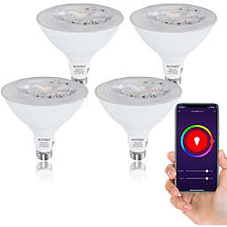 XODO® LB2 4-Pack 60-Watt Equivalent Smart Color-Changing Dimmable PAR38 LED Light Bulbs