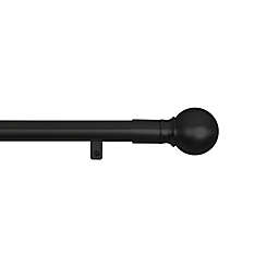 Zenna Home® Smart Rods 48 to 120-Inch Adjustable Window Curtain Rod in Black
