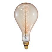 Bulbrite Grand Nostalgic 60-Watt Pear Light Bulb in Amber