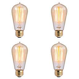 Bulbrite 4-Pack 40-Watt ST18 Nostalgic Thread Light Bulbs in Amber