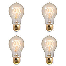 Bulbrite 4-Pack 60-Watt A19 Nostalgic Loop Incandescent Light Bulbs in Amber