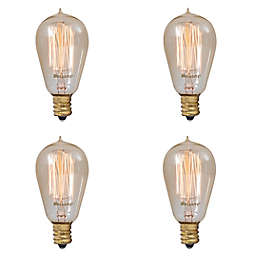 Bulbrite 4-Pack ST15 Nostalgic Thread 25-Watt Light Bulbs in Amber