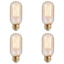 Bulbrite 4-Pack 40-Watt T14 Nostalgic Thread Light Bulbs in Amber