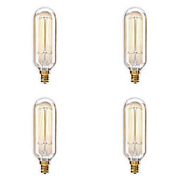 Bulbrite 4-Pack 40-Watt T8 Nostalgic Spiral Light Bulbs in Amber