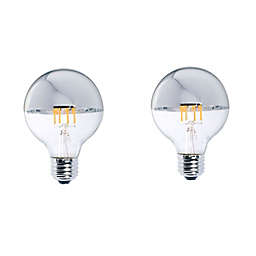 Bulbrite 2-Pack 5-Watt G25 Half Chrome LED Light Bulbs